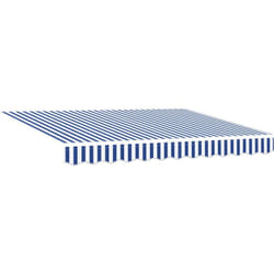 Vidaxl - Tissu de remplacement de store pour cadre de 3,5 m x 2 m bleu et blanc