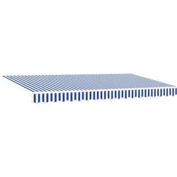Tissu de Remplacement pour Store pour Cadre 4x2 m Bleu et Blanc vidaXL