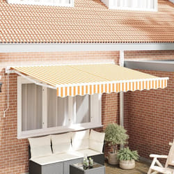 vidaXL Tissu de remplacement pour store pour cadre de 3.5x2 m Jaune et blanc 42000402