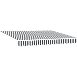 Tissu de remplacement de store pour cadre de 2.5x2 m en anthracite et blanc Vidaxl