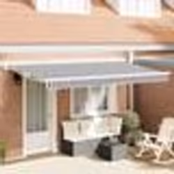 vidaXL Tissu de remplacement pour auvent pour cadre de 4x2 m en anthracite et blanc 42000473
