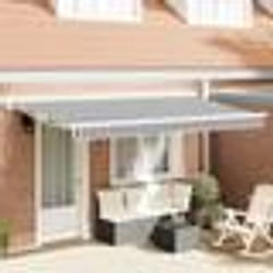 vidaXL Tissu de remplacement pour auvent pour cadre de 4x2 m en anthracite et blanc 42000473