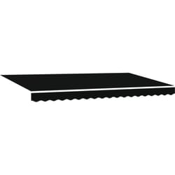 Tissu de remplacement pour auvent pour cadre de 4x2 m Noir vidaXL