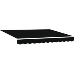 Tissu de remplacement d'auvent pour cadre de 3,5 x 2,5 m noir Vidaxl