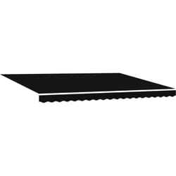 Tissu de Remplacement d'Auvent pour Cadre de 4.5x3.5 m Noir vidaXL