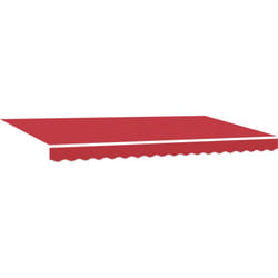 Tissu de Remplacement pour Store 4x2 m Rouge Vidaxl