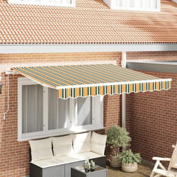 vidaXL Tissu de remplacement pour store cadre 3.5x2.5 m vert et jaune 42000643