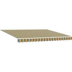 Tissu de remplacement pour auvent pour cadre de 4x3 m Vert et Jaune Vidaxl