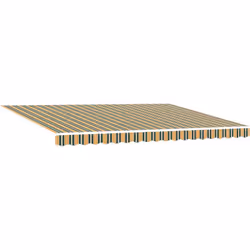 Rends ton extérieur plus sympa avec le tissu de remplacement de store vidaXL, au motif rayé vert et jaune qui déchire. Ce tis ...