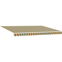 Tissu de remplacement pour auvent 4,5x3,5 m vert et jaune Vidaxl