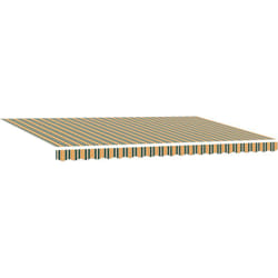 Tissu de remplacement pour store pour cadre 5x3 m vert et jaune Vidaxl