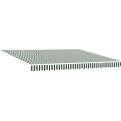 Tissu de Remplacement de Store pour Cadre 4x3 m Vert et Blanc vidaXL