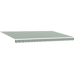 Tissu de remplacement d'auvent pour cadre de 5x3 m vert et blanc Vidaxl