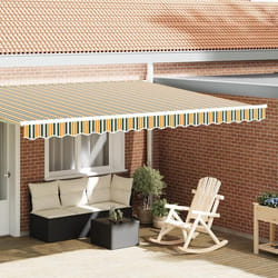 vidaXL Bandeau de Store pour cadre de 4.5 m Vert et Jaune 4.3x0.2 m 42000803
