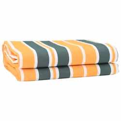 vidaXL Tissu de remplacement pour store Vert et Jaune 10x1.6 m 42000832