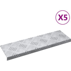 Vidaxl - Marches d'escalier en aluminium 5 pièces antidérapantes 60x18 cm