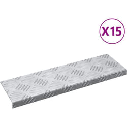 Vidaxl - Marches d'Escalier Aluminium - Paquet de 15, Antidérapant, 60x18 cm