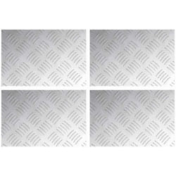 Plaques à damier 4 pcs Argent 30 x 20 cm Aluminium vidaXL