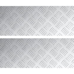 Plaques de damier en aluminium 2 pcs Antidérapant 50x20 cm Vidaxl
