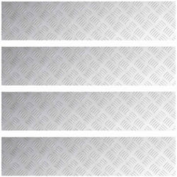 Vidaxl - Plaques à damier 4 pcs Argent 90 x 20 cm Aluminium