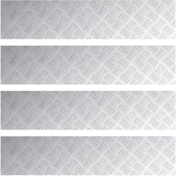 Vidaxl - Plaques de Vérification en Aluminium 4 pcs Antidérapantes 90x20 cm