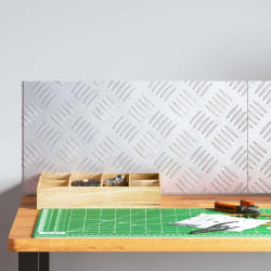 vidaXL Plaques à damier 2 pcs Argent 50 x 25 cm Aluminium