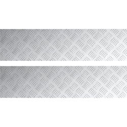 Plaques en aluminium 2 pcs antidérapantes 100x25 cm Vidaxl