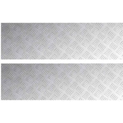 Vidaxl - Plaques à damier 2 pcs Argent 100 x 30 cm Aluminium