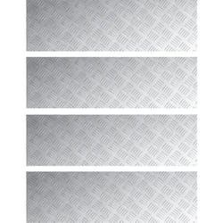 Vidaxl - Plaques en Alliage d'Aluminium 4 pcs Antidérapantes 100x30 cm
