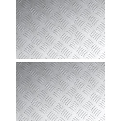 Vidaxl - Plaques en aluminium striées antidérapantes 2 pcs 60x40 cm