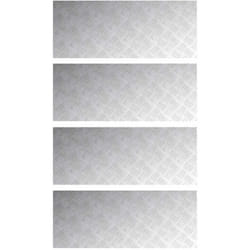 Vidaxl - Plaques à damier 4 pcs Argent 100 x 40 cm Aluminium