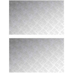 Vidaxl - Plaques à damier 2 pcs Argent 80 x 50 cm Aluminium