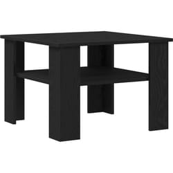 Table basse Chêne noir 60 x 60 x 42 cm Bois d'ingénierie Vidaxl
