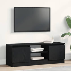 vidaXL Meuble TV chêne noir 102x30x36 cm bois d'ingénierie