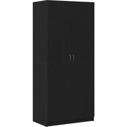 Armoire Noir Chêne 90x52x200 cm en bois d'ingénierie Vidaxl