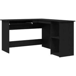 Vidaxl - Bureau d'angle Chêne noir 120 x 140 x 75 cm Bois d'ingénierie