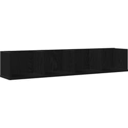 Tagère murale cd Chêne noir 100x18x18 cm en bois d'ingénierie Vidaxl
