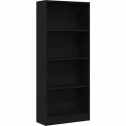 Cette bibliothèque moderne en chêne noir est une super solution de rangement qui embellit ton salon avec son design élégant.  ...