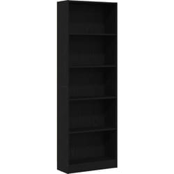 Bibliothèque en Chêne Noir - 60 x 24 x 176 cm, Bois Ingénieré Vidaxl