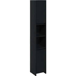Cabinet de Salle de Bain Chêne noir 30 x 30 x 183,5 cm Vidaxl