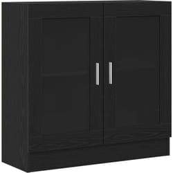 Bibliothèque Chêne Noir 82,5x30,5x80 cm en bois d'ingénierie Vidaxl