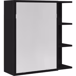 Cette armoire miroir moderne en chêne noir est faite pour améliorer le style et la fonction dans n'importe quelle salle de ba ...