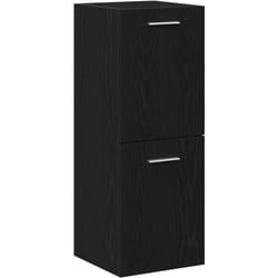 Vidaxl - Meuble de Salle de Bain avec porte Chêne noir 30 x 30 x 80 cm