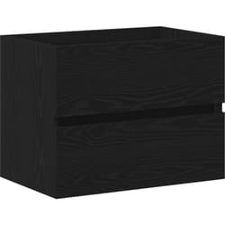 Vidaxl - Cabinet lavabo chêne noir 60x38,5x45 cm Bois d'ingénierie