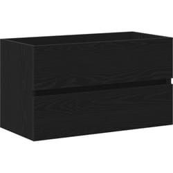 cabinet de lavabo Chêne noir 80x38,5x45 cm Bois d'ingénierie vidaXL