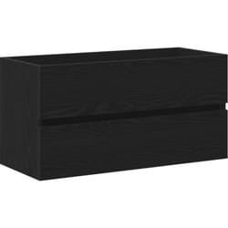 Vidaxl - Meuble sous-lavabo Chêne Noir 90x38,5x45 cm Bois d'ingénierie