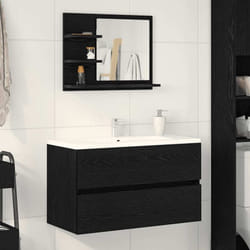 Vidaxl - Miroir de salle de bain chêne noir 60x10,5x45cm bois ingénierie