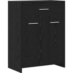 Vidaxl - Meuble de salle de bain Noir Chêne 60x33x80 cm en bois d'ingénierie