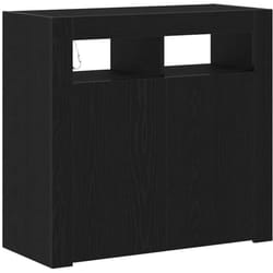 Buffet Noir 80 x 35 x 75 cm Bois d'ingénierie vidaXL