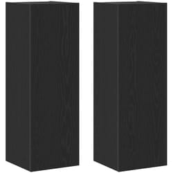 Vidaxl - Cabinet tv mural 2 pcs Chêne noir 30,5 x 30 x 90 cm